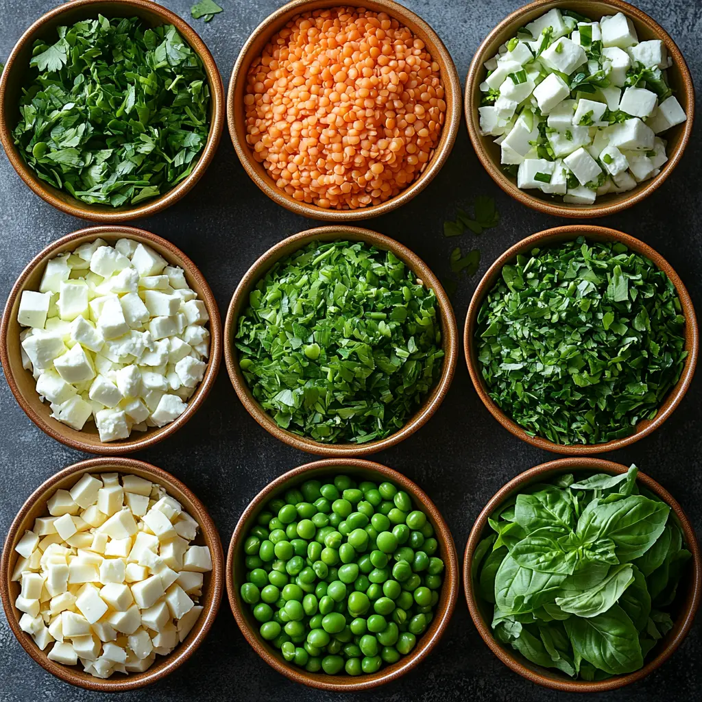 Spring Lentil Salad Ingredients