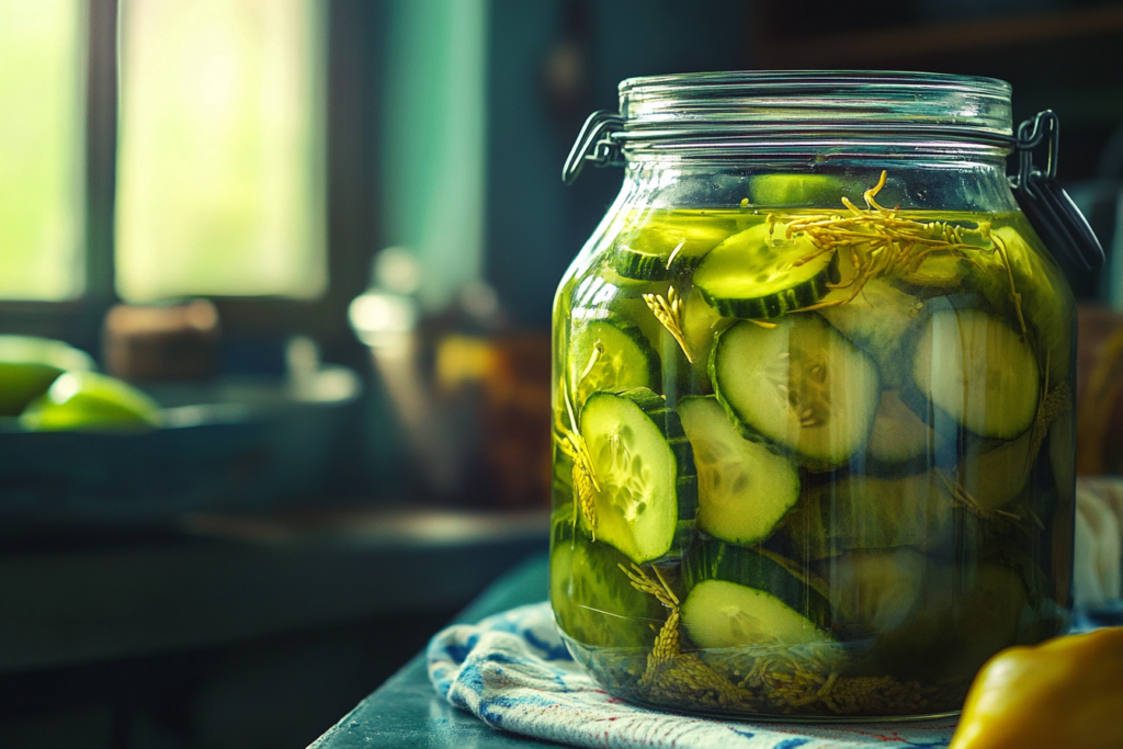 A variety of vinegars for pickling cucumbers, including white vinegar, apple cider vinegar, and rice vinegar.